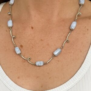 Tiffany & Co Silver & Chalcedony Twist Chain Necklace